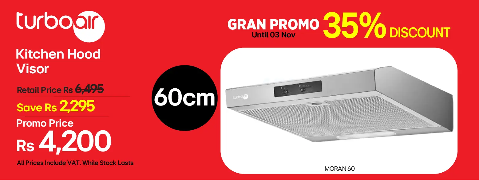Turboair Kitchen Hood Visor 60cm MORAN 60